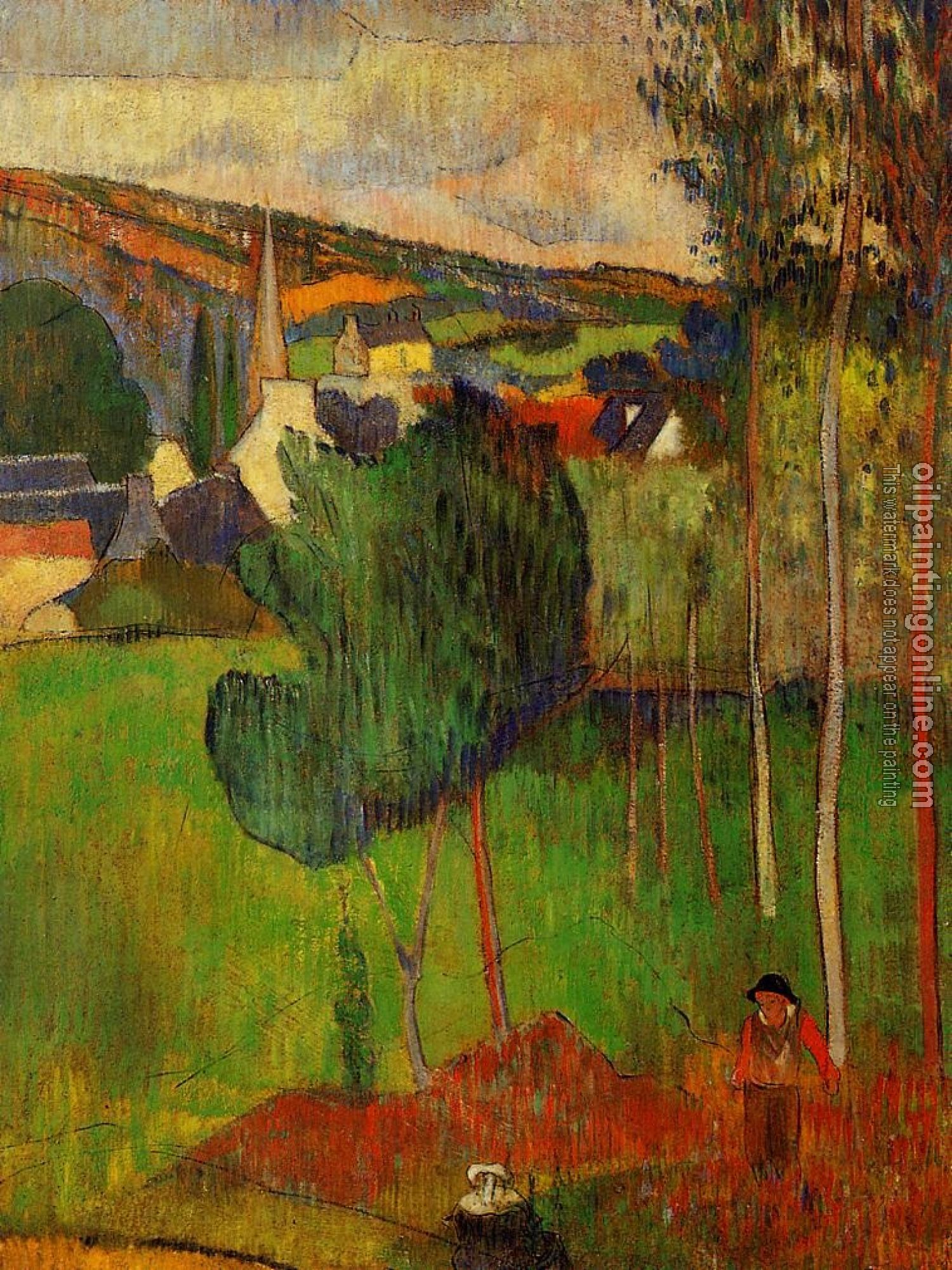 Gauguin, Paul - View of Pont-Aven from Lezaven